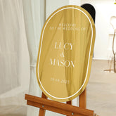 Mirror Wedding Welcome Sign